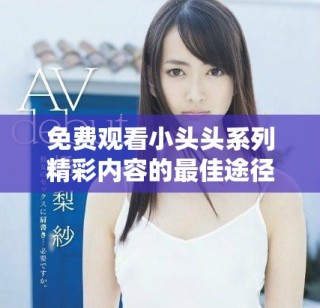 免費(fèi)觀看小頭頭系列精彩內(nèi)容的最佳途徑分析