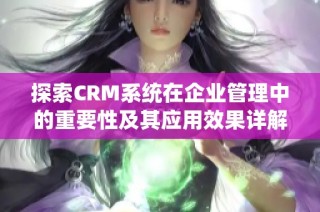 探索CRM系統(tǒng)在企業(yè)管理中的重要性及其應(yīng)用效果詳解