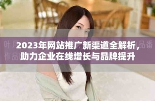 2023年網(wǎng)站推廣新渠道全解析，助力企業(yè)在線(xiàn)增長(zhǎng)與品牌提升