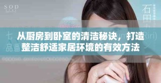從廚房到臥室的清潔秘訣，打造整潔舒適家居環(huán)境的有效方法