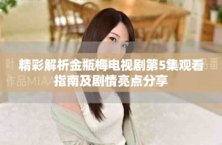 精彩解析金瓶梅電視劇第5集觀看指南及劇情亮點分享