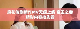 麻花傳劇新作MV無痕上線 帝王之妾精彩內(nèi)容搶先看