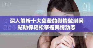 深入解析十大免費(fèi)的輿情監(jiān)測網(wǎng)站助你輕松掌握輿情動態(tài)