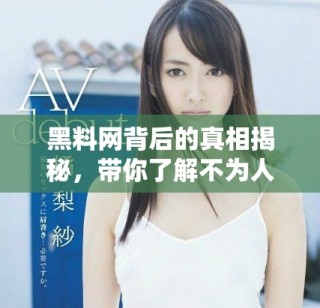 黑料網(wǎng)背后的真相揭秘，帶你了解不為人知的內(nèi)幕故事
