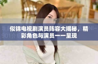 似錦電視劇演員陣容大揭秘，精彩角色與演員一一呈現(xiàn)