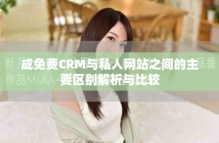 成免費(fèi)CRM與私人網(wǎng)站之間的主要區(qū)別解析與比較
