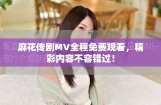 麻花傳劇MV全程免費觀看，精彩內(nèi)容不容錯過！