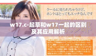 w17.c-起草和w17一起的區(qū)別及其應用解析