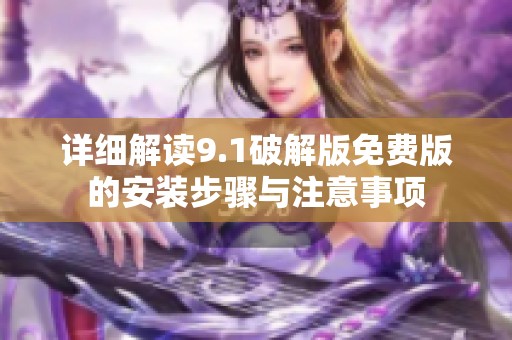 詳細解讀9.1破解版免費版的安裝步驟與注意事項