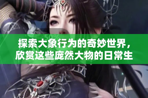 探索大象行為的奇妙世界，欣賞這些龐然大物的日常生活錄像