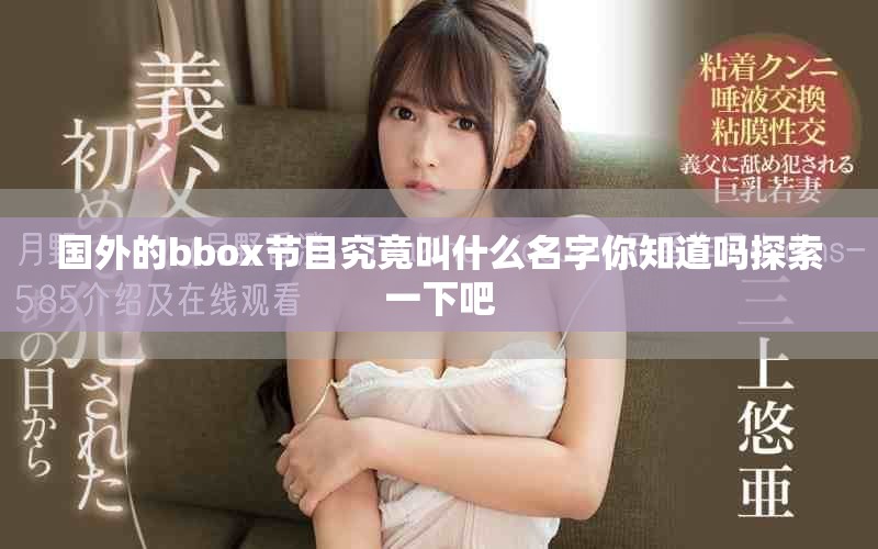國(guó)外的bbox節(jié)目究竟叫什么名字你知道嗎探索一下吧