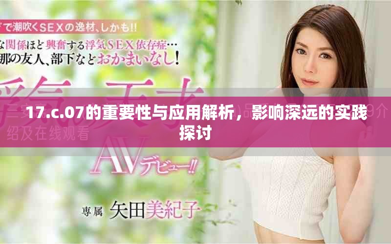 17.c.07的重要性與應(yīng)用解析，影響深遠(yuǎn)的實(shí)踐探討