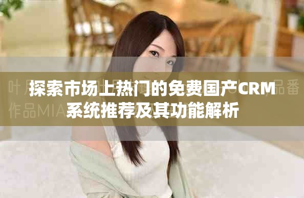 探索市場上熱門的免費國產CRM系統(tǒng)推薦及其功能解析