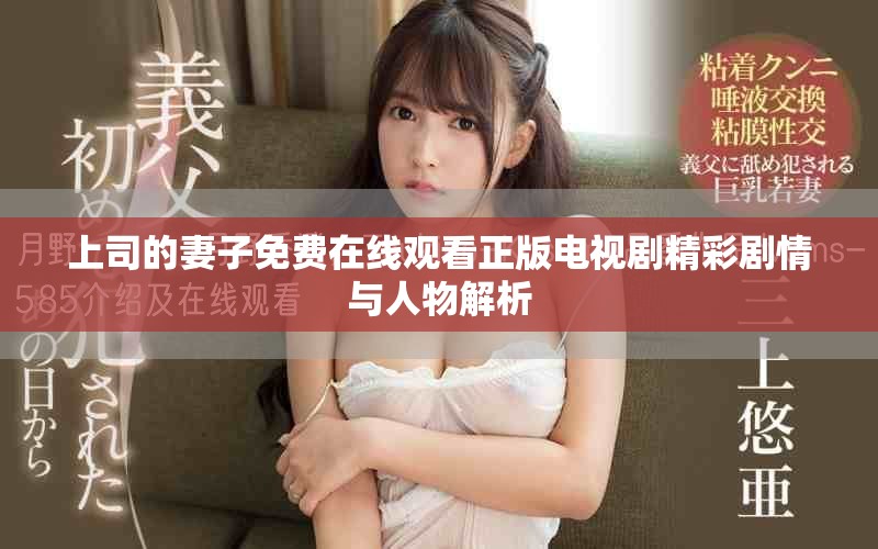 上司的妻子免費(fèi)在線觀看正版電視劇精彩劇情與人物解析
